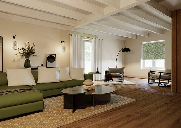 Balmy Palms (Blackout), Lush Green - Roller Blind - Image 7